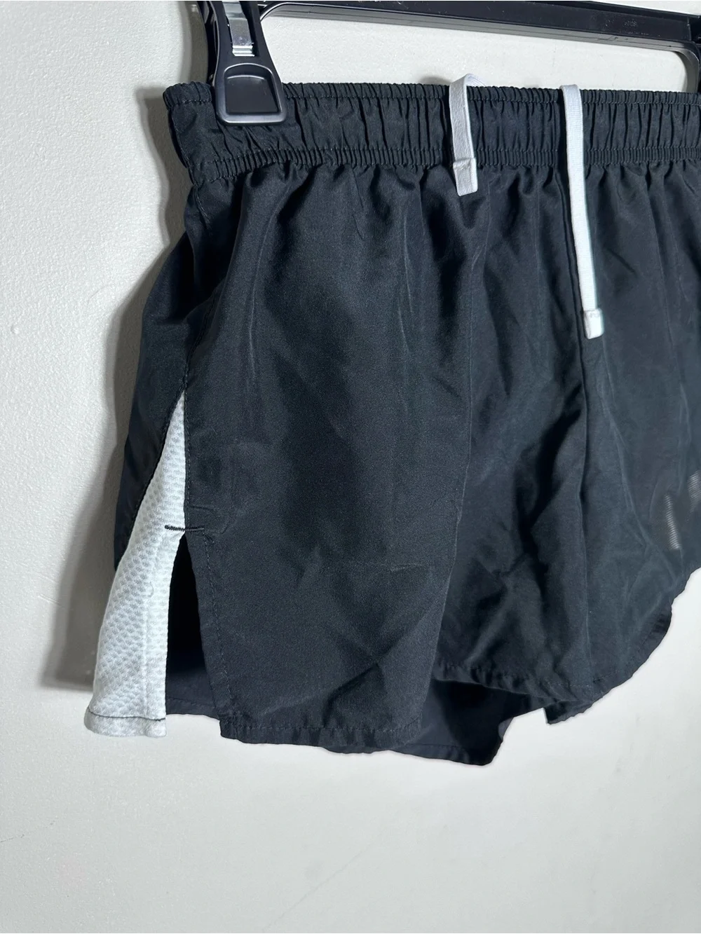 Nike Black Athletic Shorts with White Drawstring